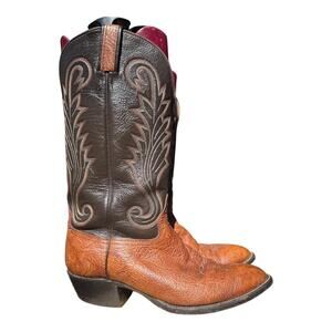 Vintage Hondo Tall Bullhide Western Cowboy Boots Men size 10 EE
